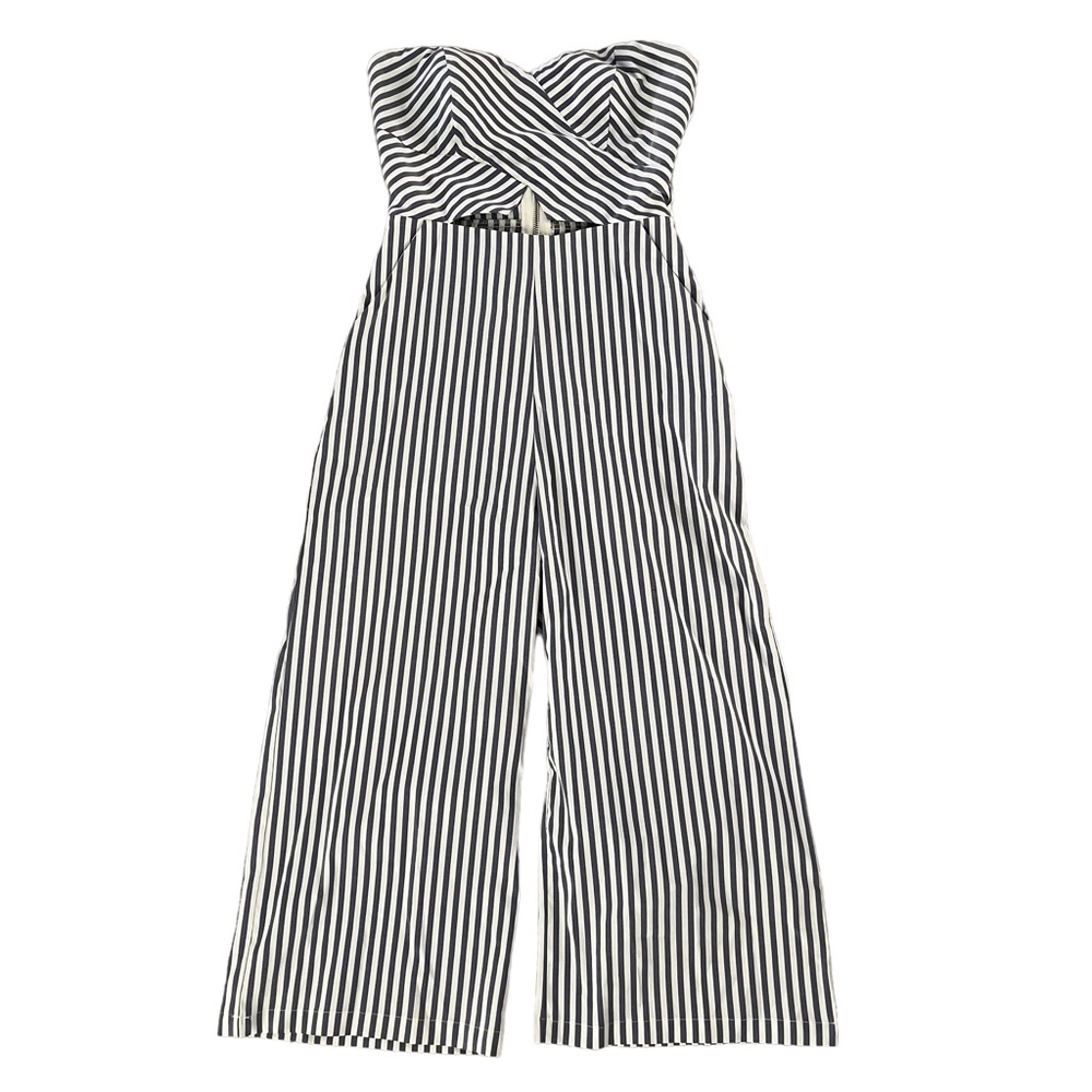 Privy Black and White Striped Jumpsuit